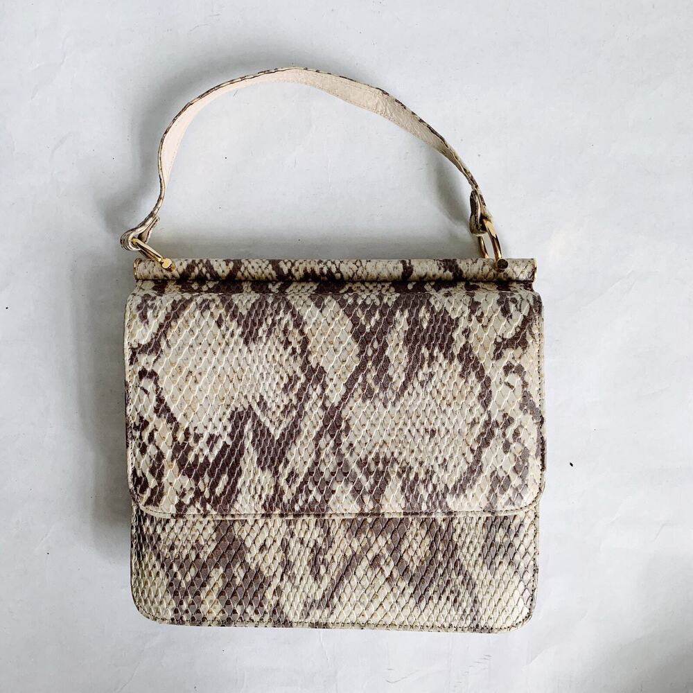 Stuart Weiztman Snakin Leather Handbag - Picture 6 of 6